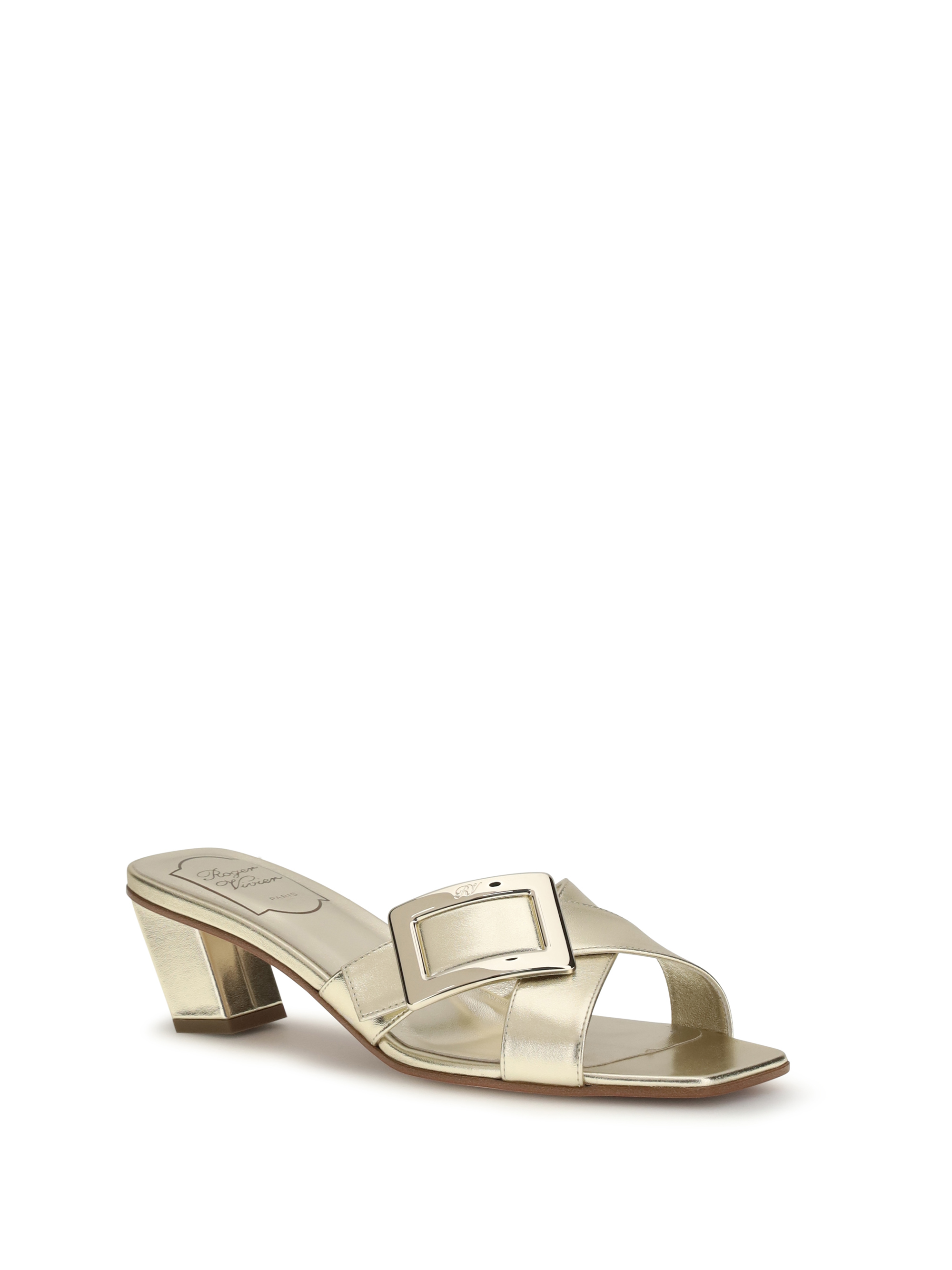 Laminated leather Mules Sandals