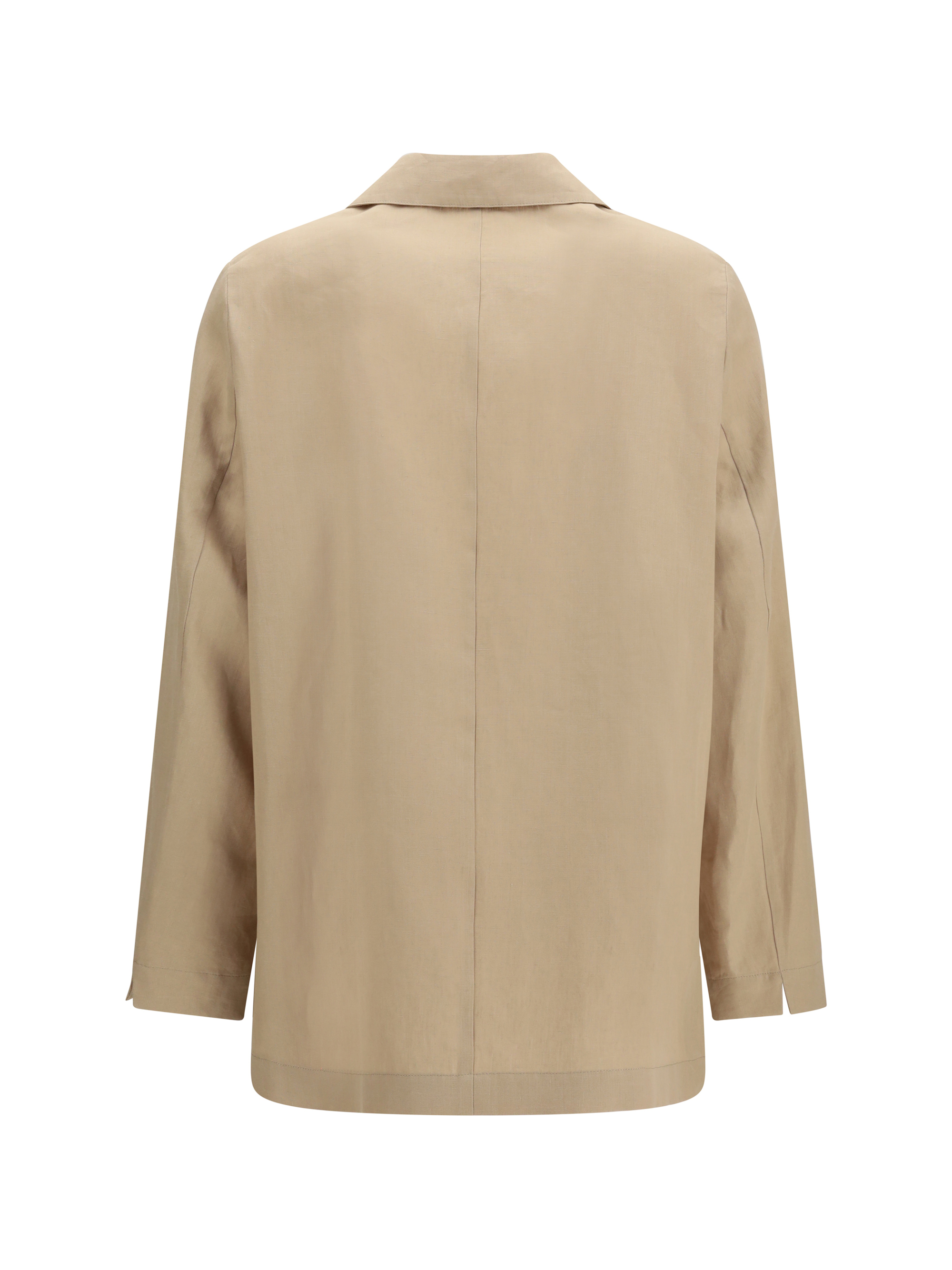Single-breasted wool and cotton Jacket