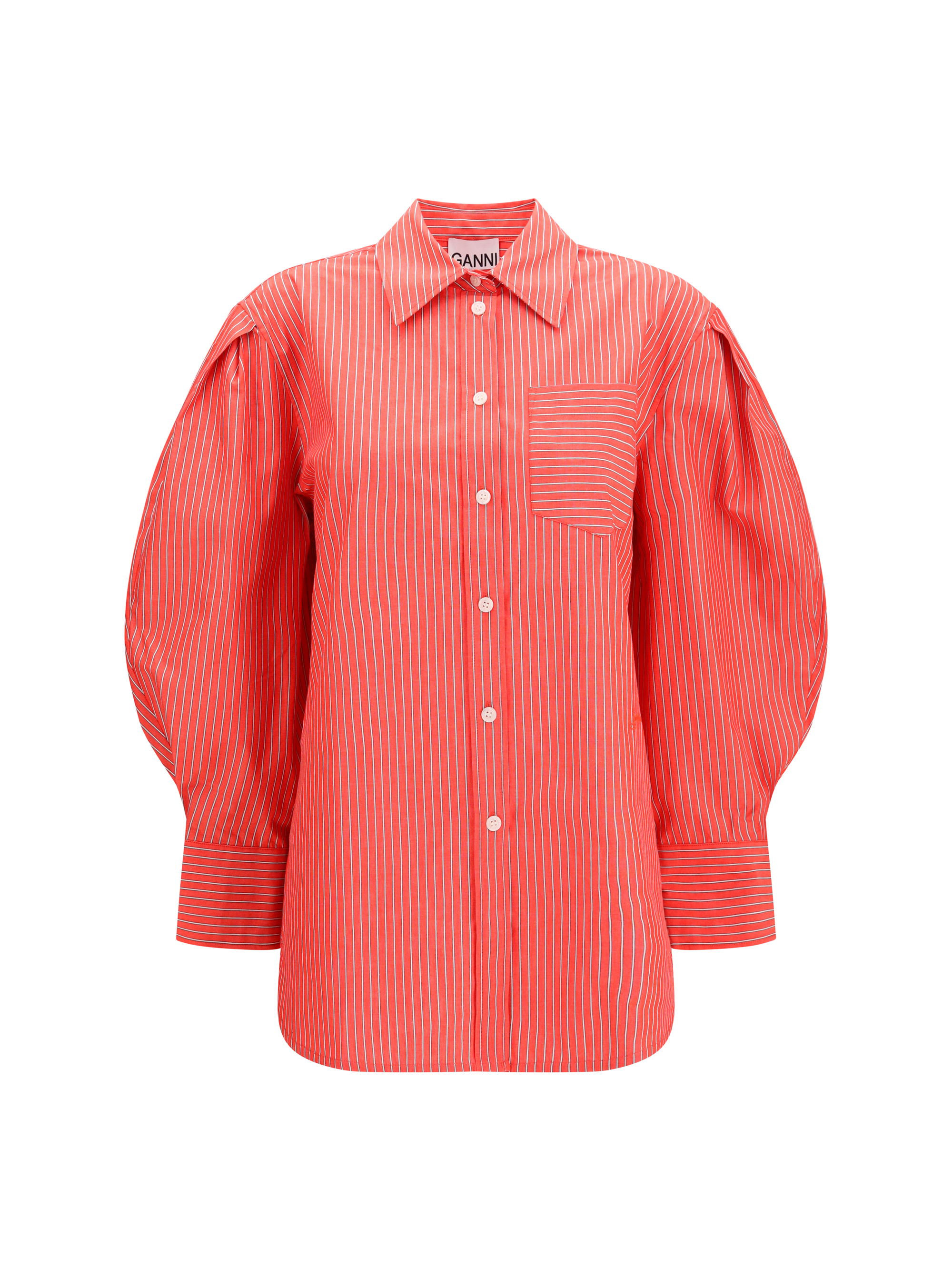 Striped cotton Shirt with balloon sleeves