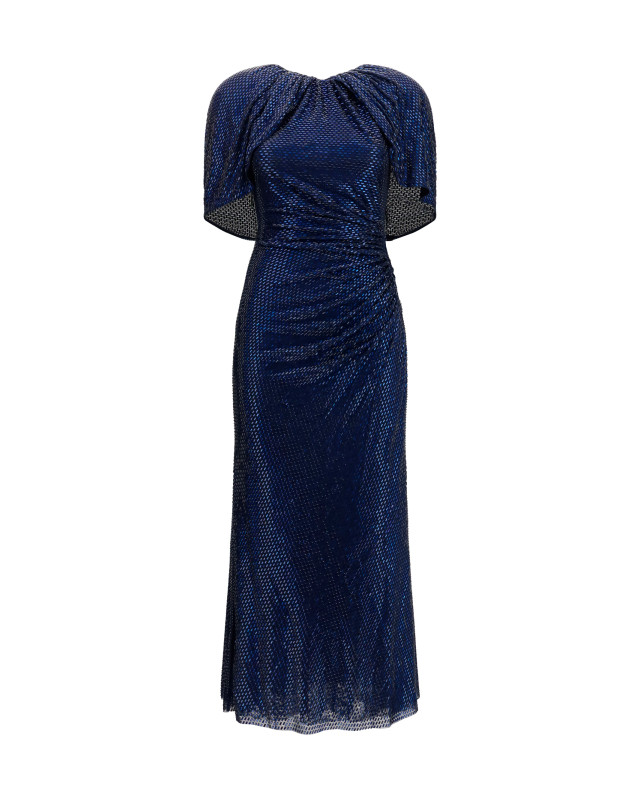 Midi Dress with cape sleeves and crystals