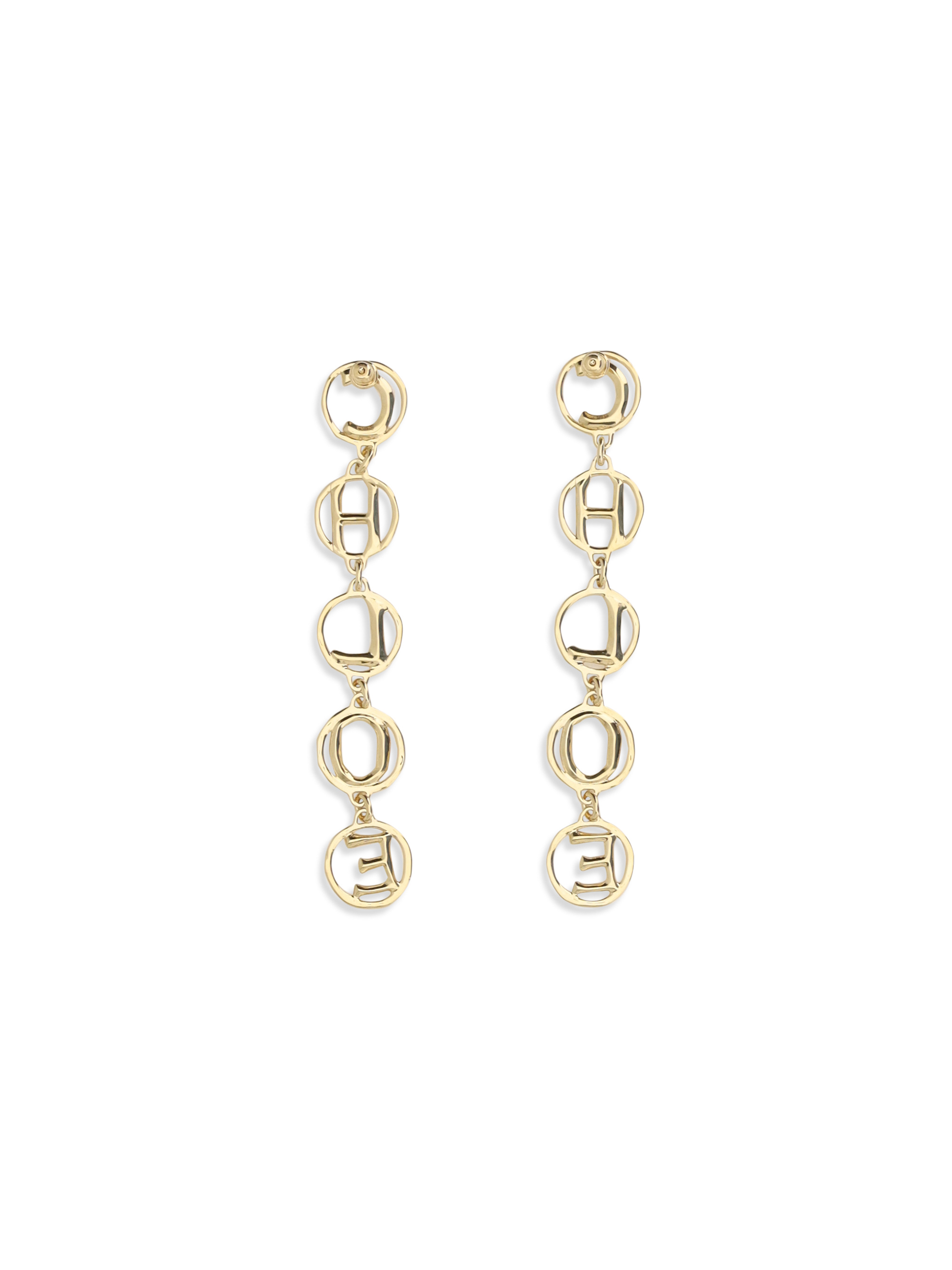 Script drop Earrings