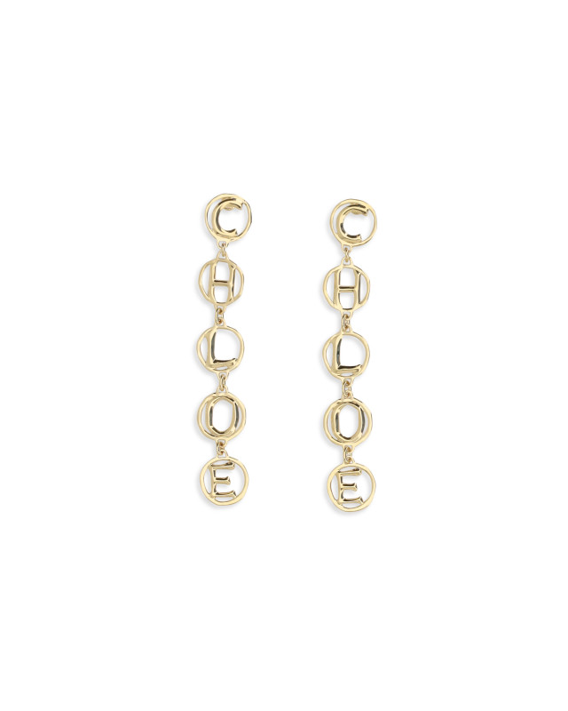 Script drop Earrings