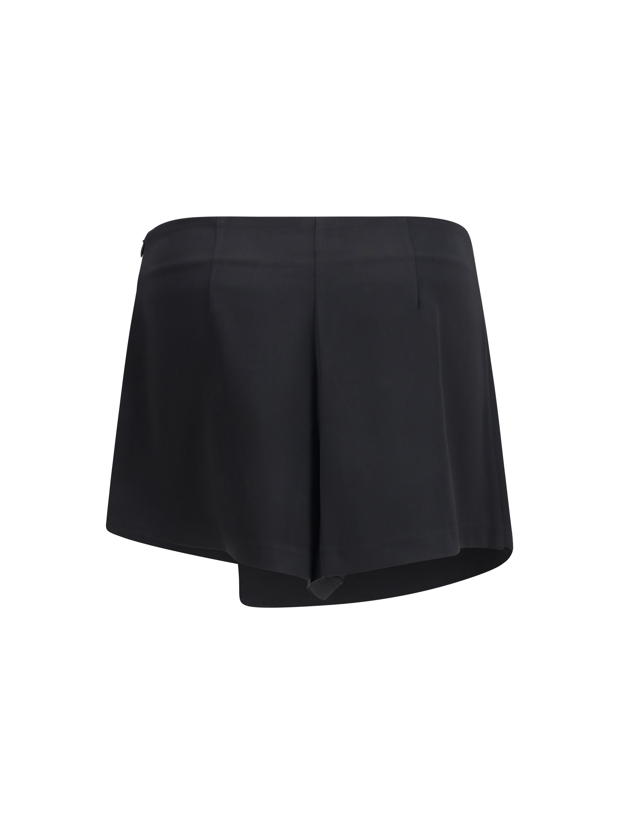 Satin mini Skirt-Shorts with logo trim