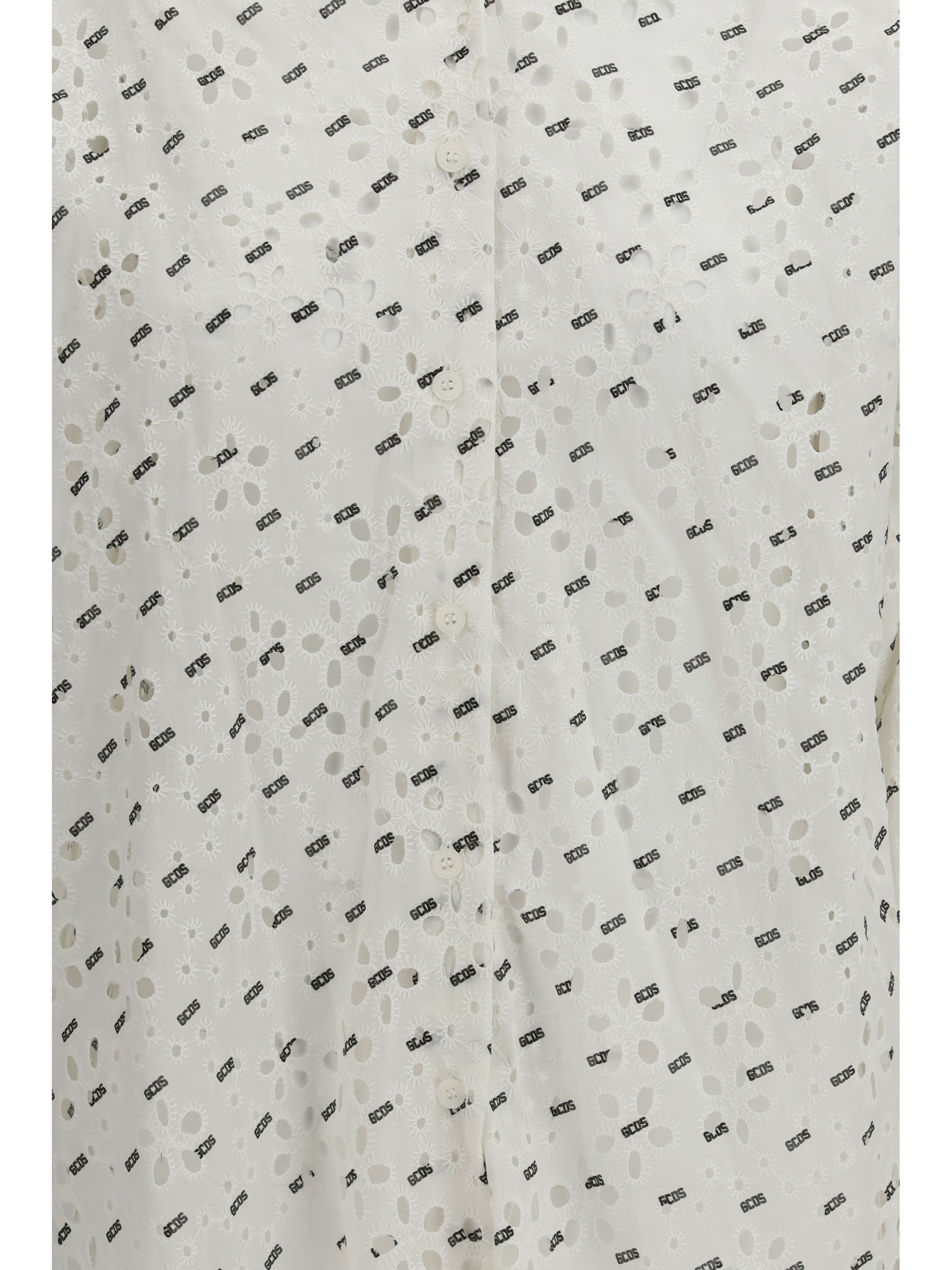 Cotton broderie anglaise Shirt with all-over logo embroidery