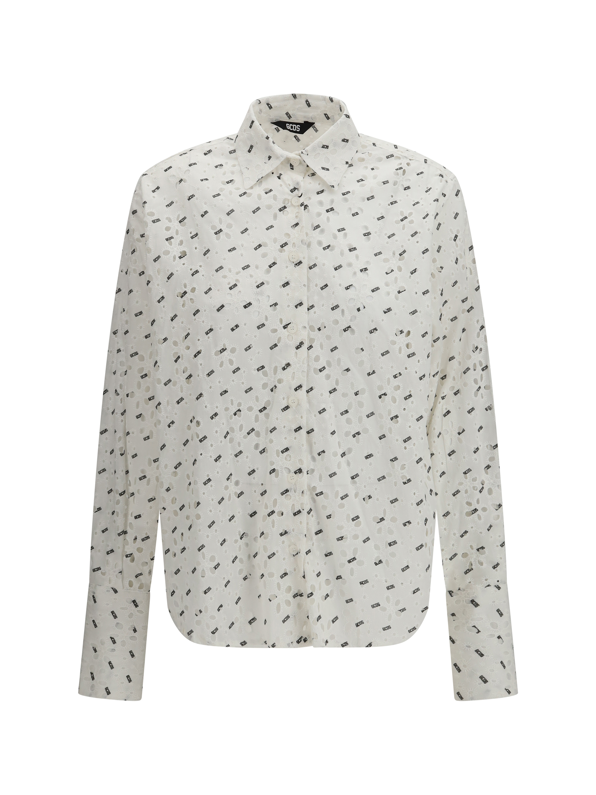 Cotton broderie anglaise Shirt with all-over logo embroidery