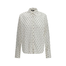 Cotton broderie anglaise Shirt with all-over logo embroidery