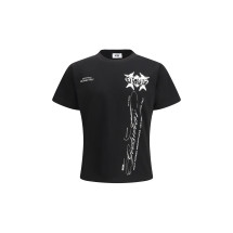 History print cotton T-shirt