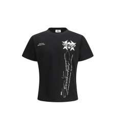 History print cotton T-shirt