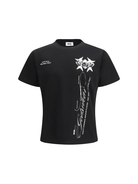 History print cotton T-shirt