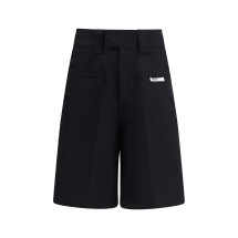 Shorts with black logo piping
