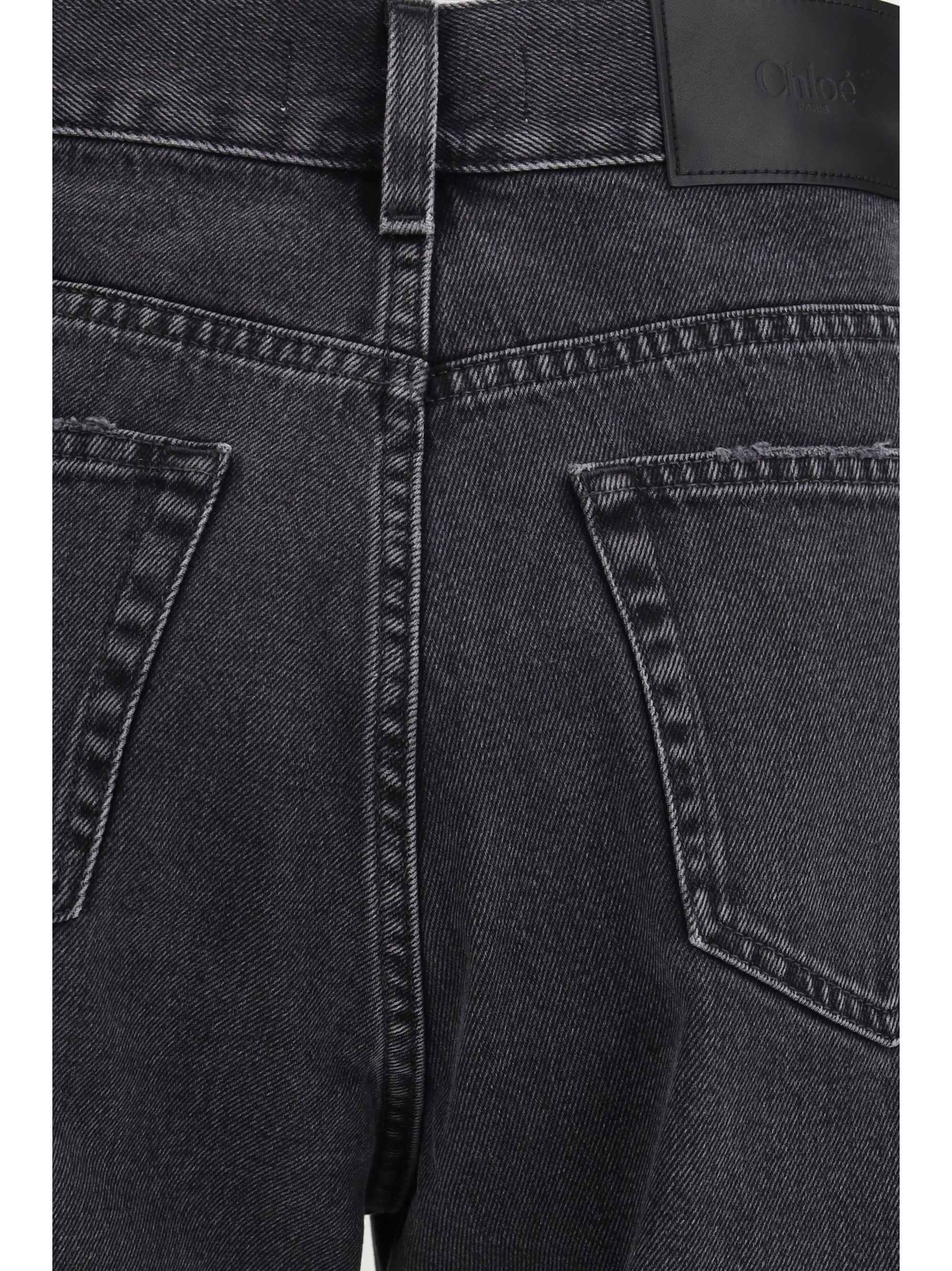 High-Waisted Cropped Denim Jeans