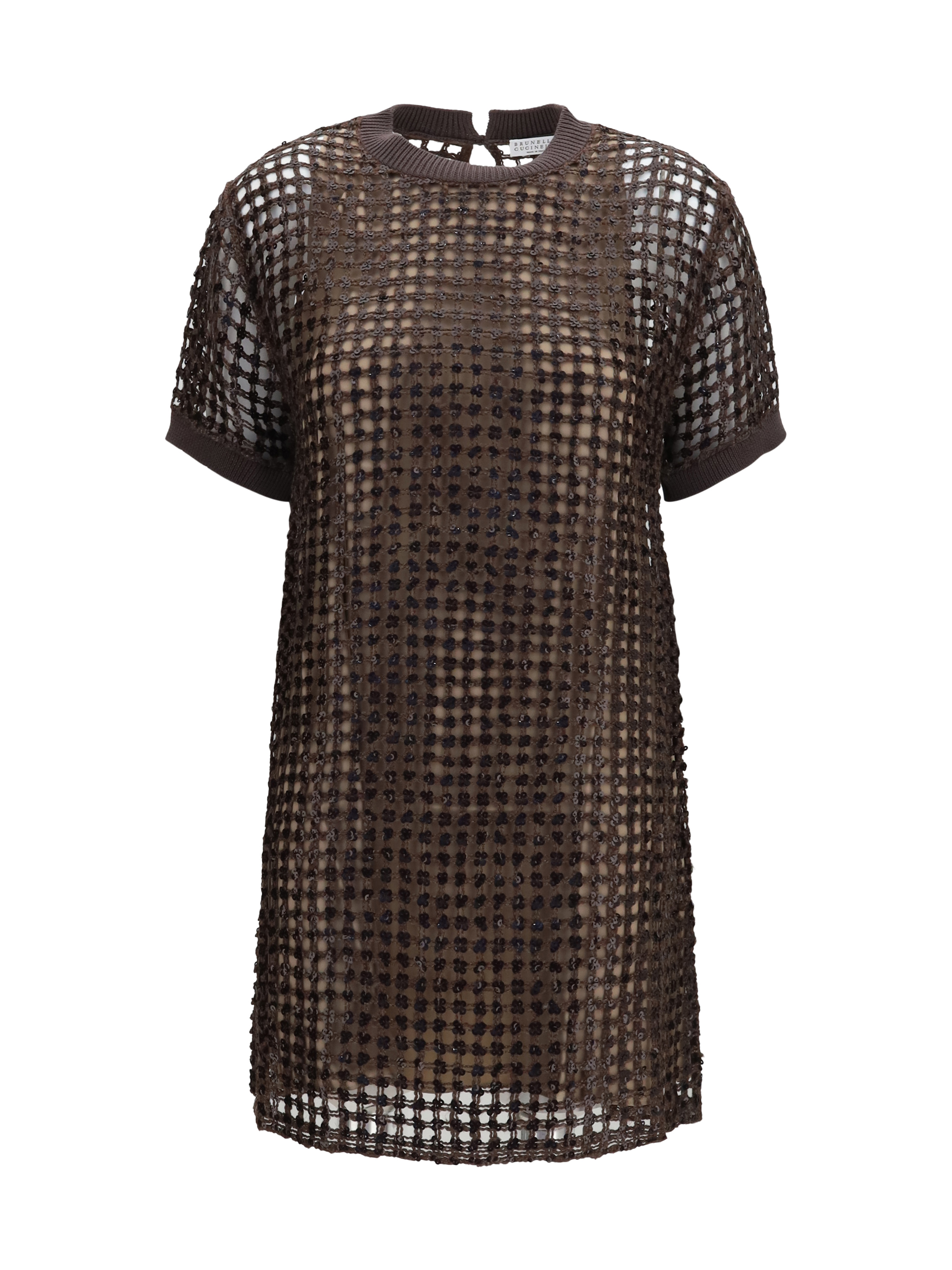 Sequin mesh mini Dress