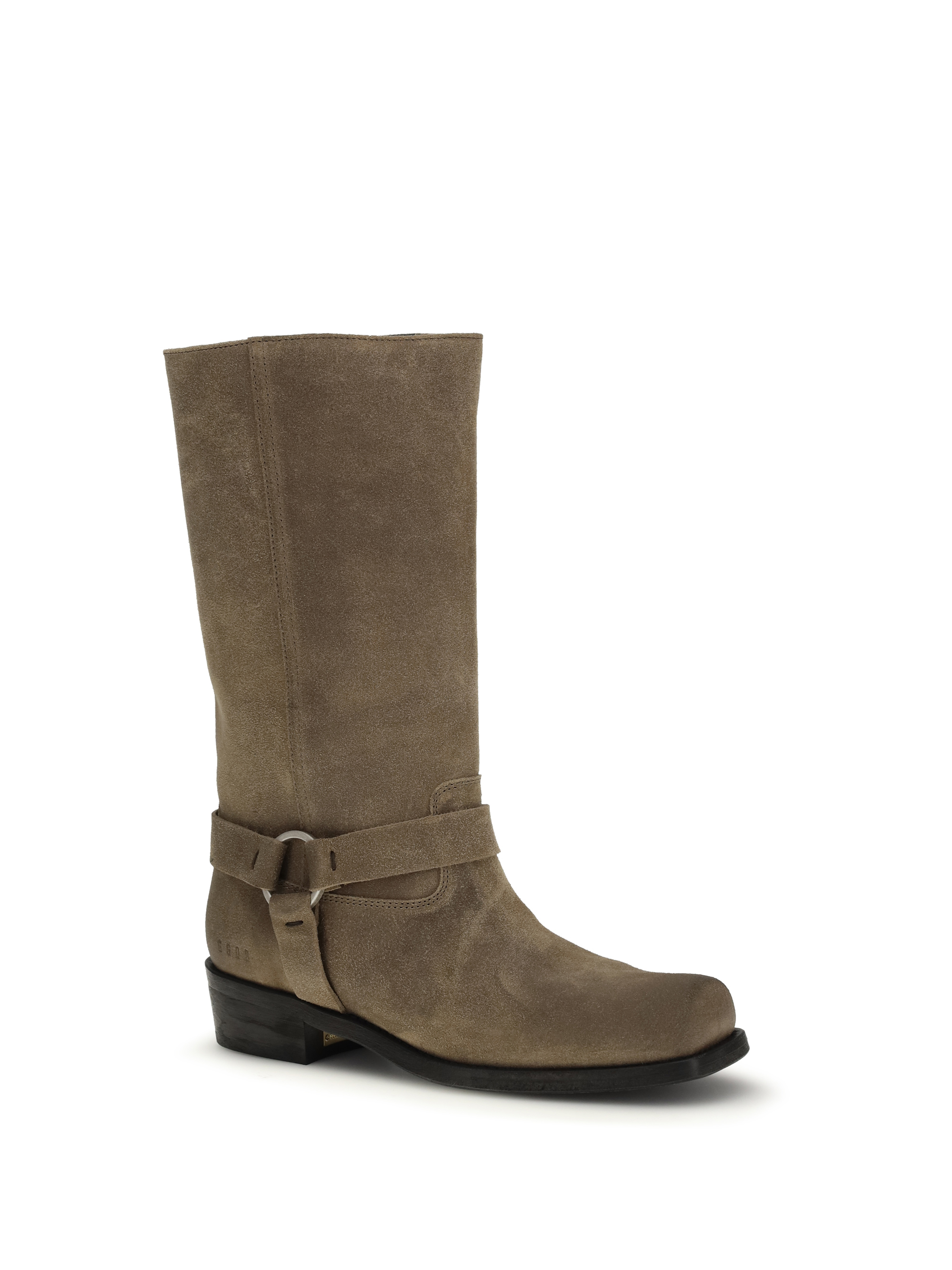 Suede biker Boots