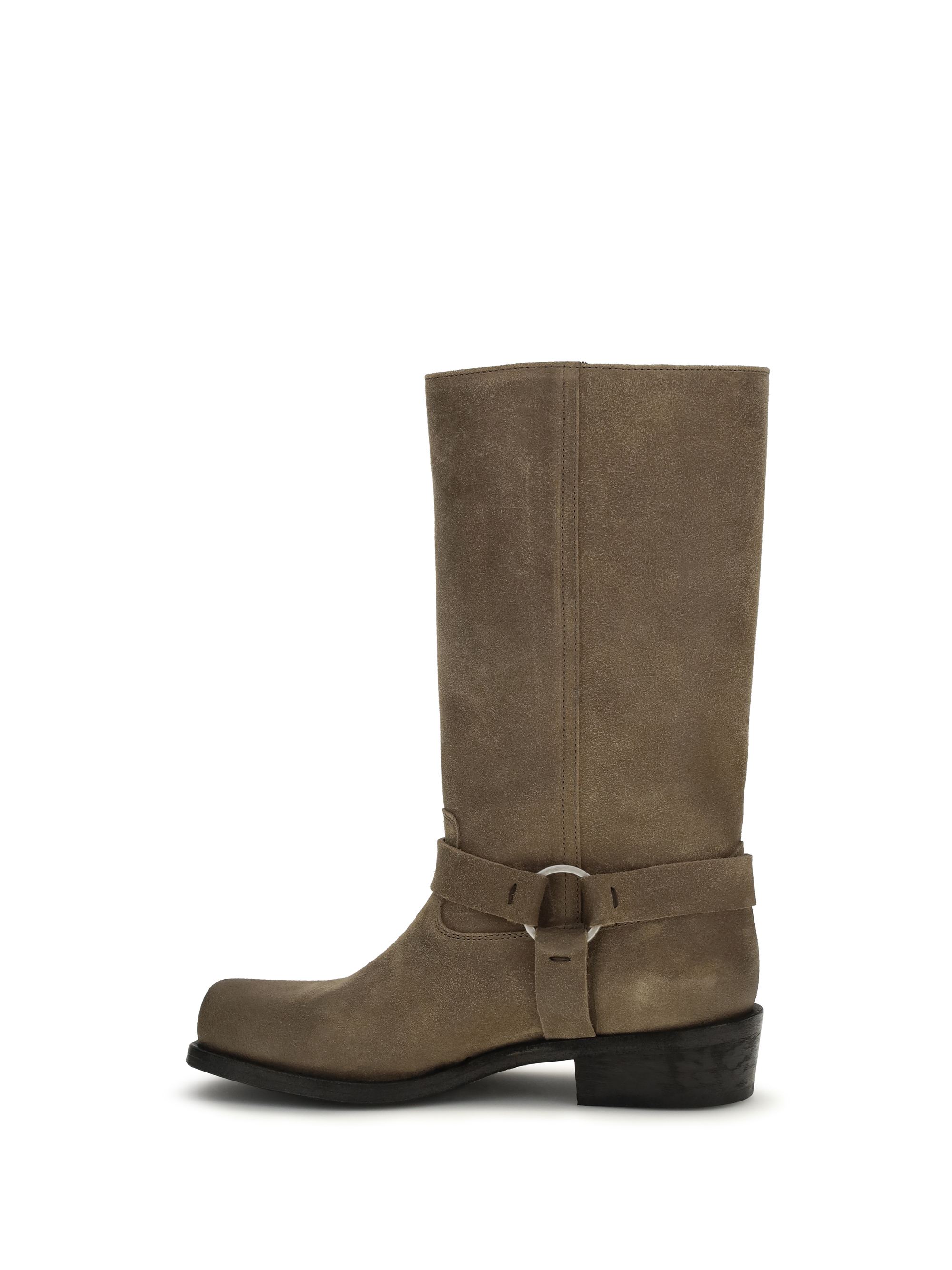 Suede biker Boots