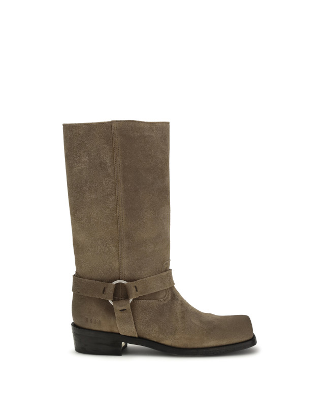 Suede biker Boots