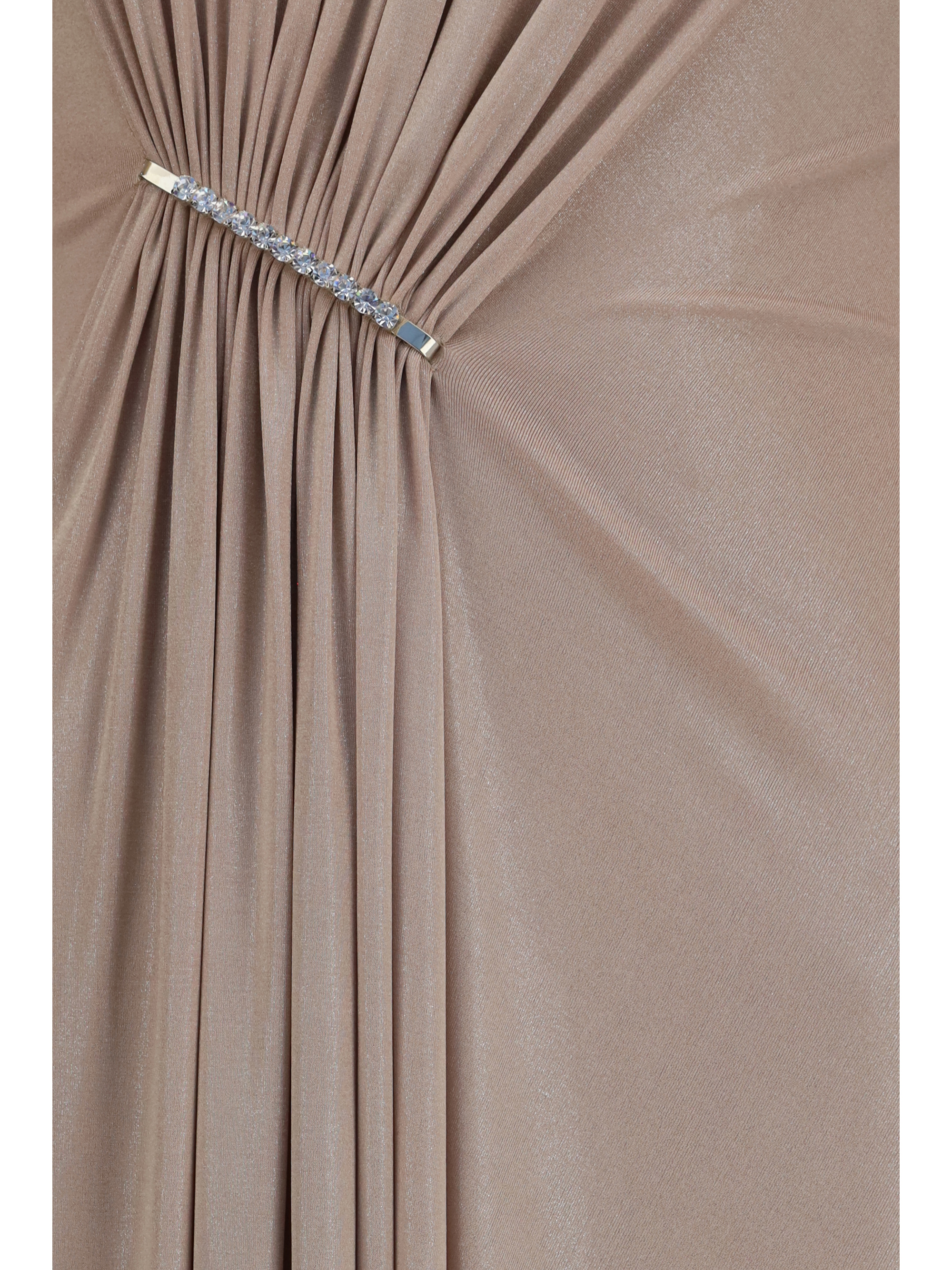 Long chiffon Dress with crystal detail