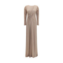 Long chiffon Dress with crystal detail