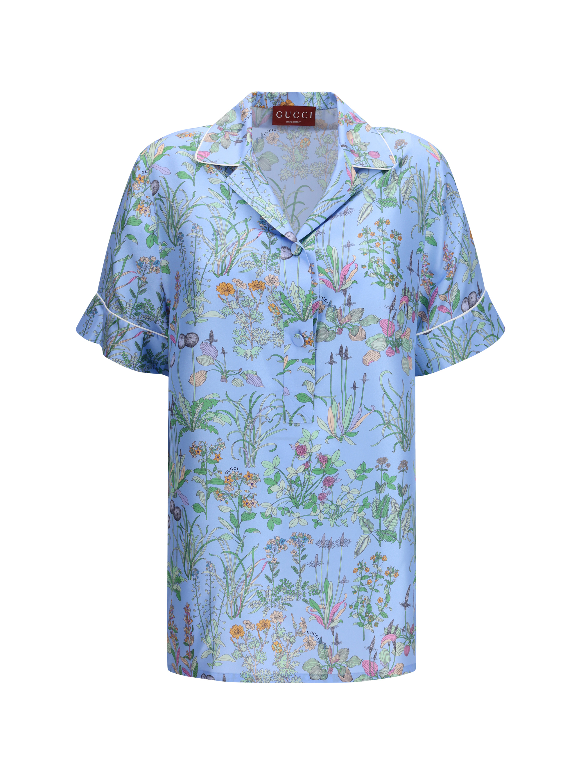 Printed silk twill Shirt