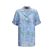 Printed silk twill Shirt
