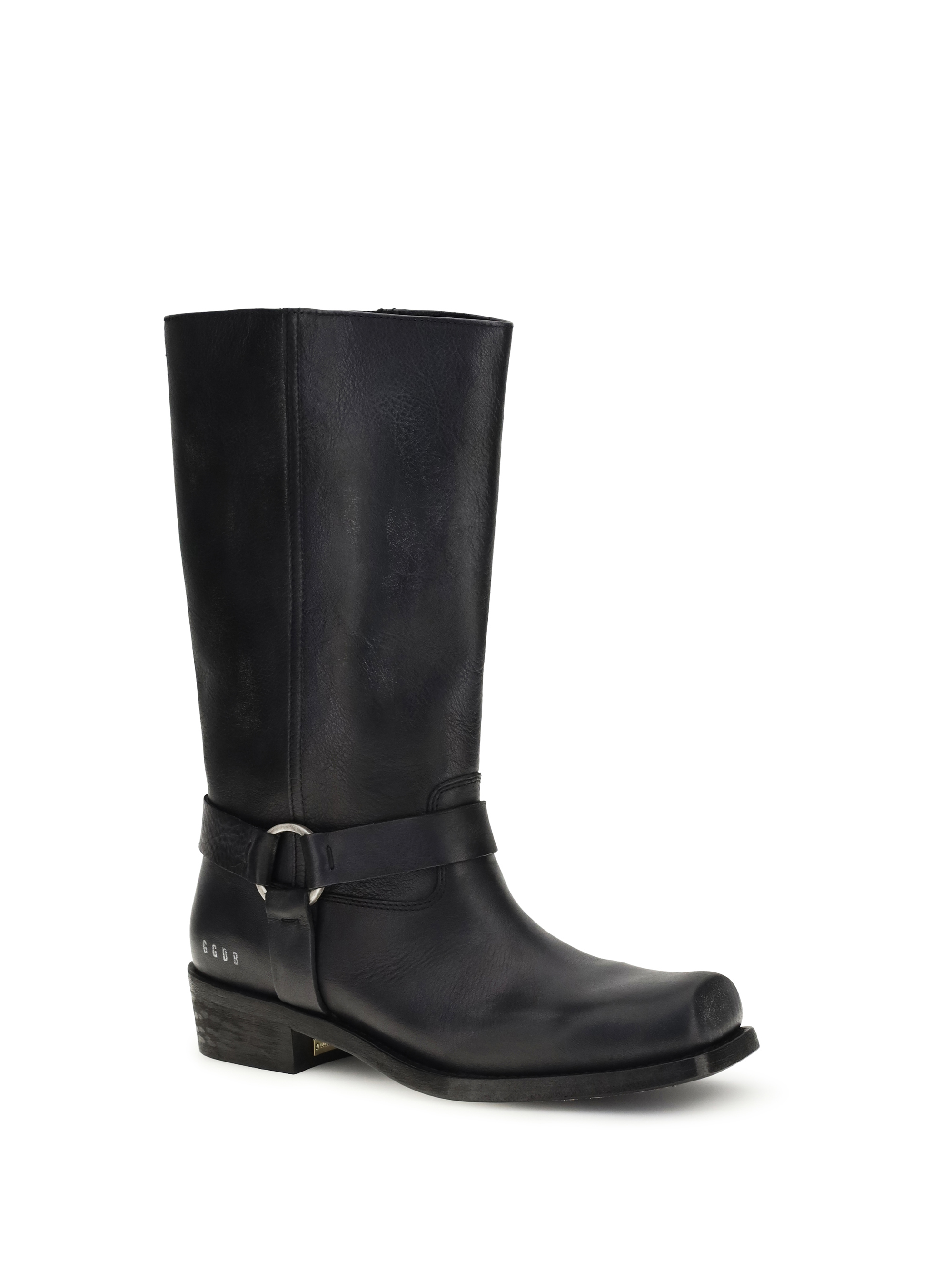Leather Biker Boots