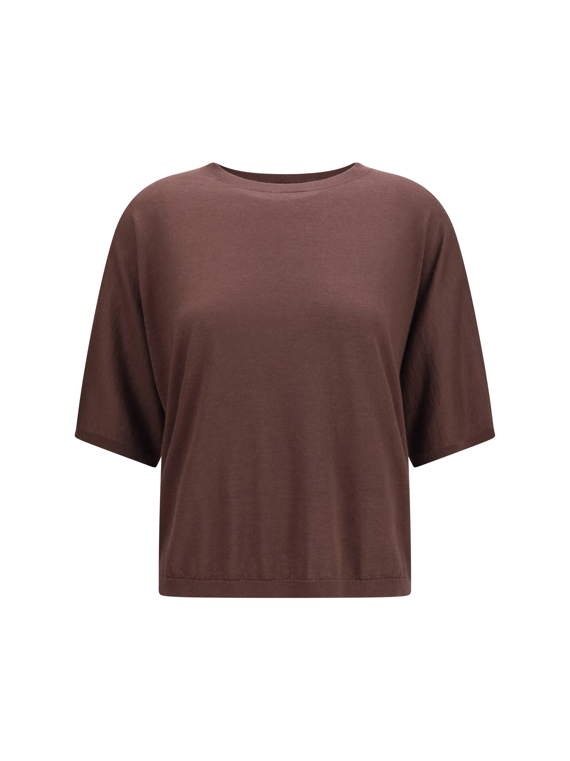 Short-sleeve cashmere and silk Sweater