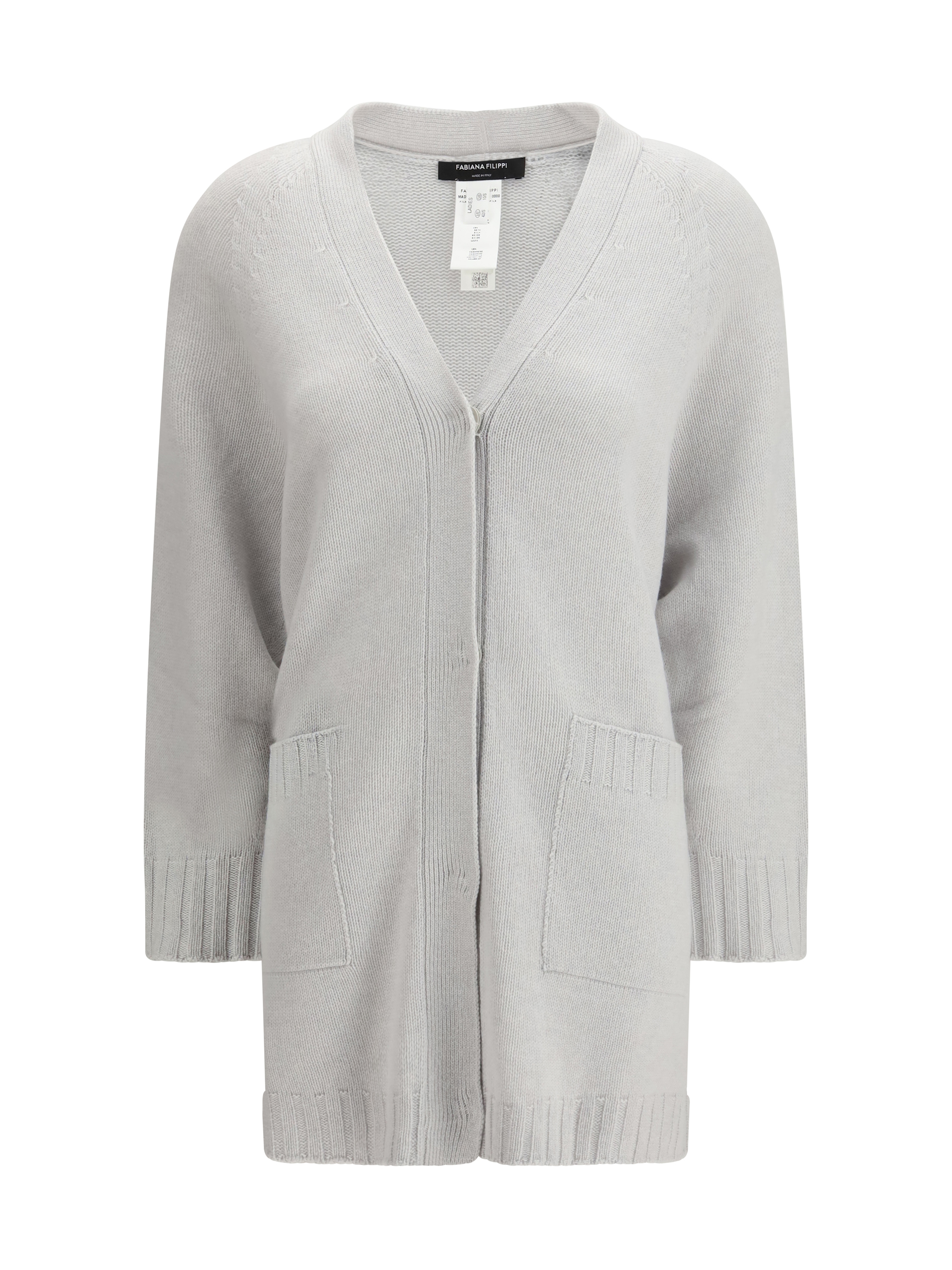 Cardigan in fine knit with a V-neckline