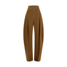 Wide balloon-fit zip Pants