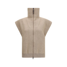 High-neck zip Cardigan