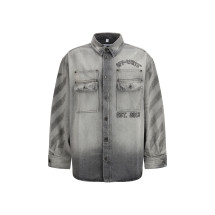 Diag Military Overshirt in denim