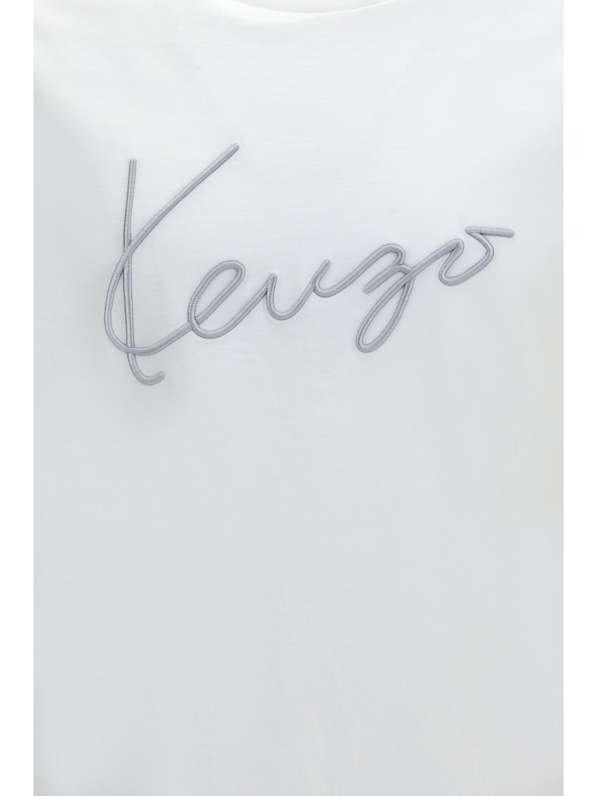 Embroidered signature cotton T-shirt