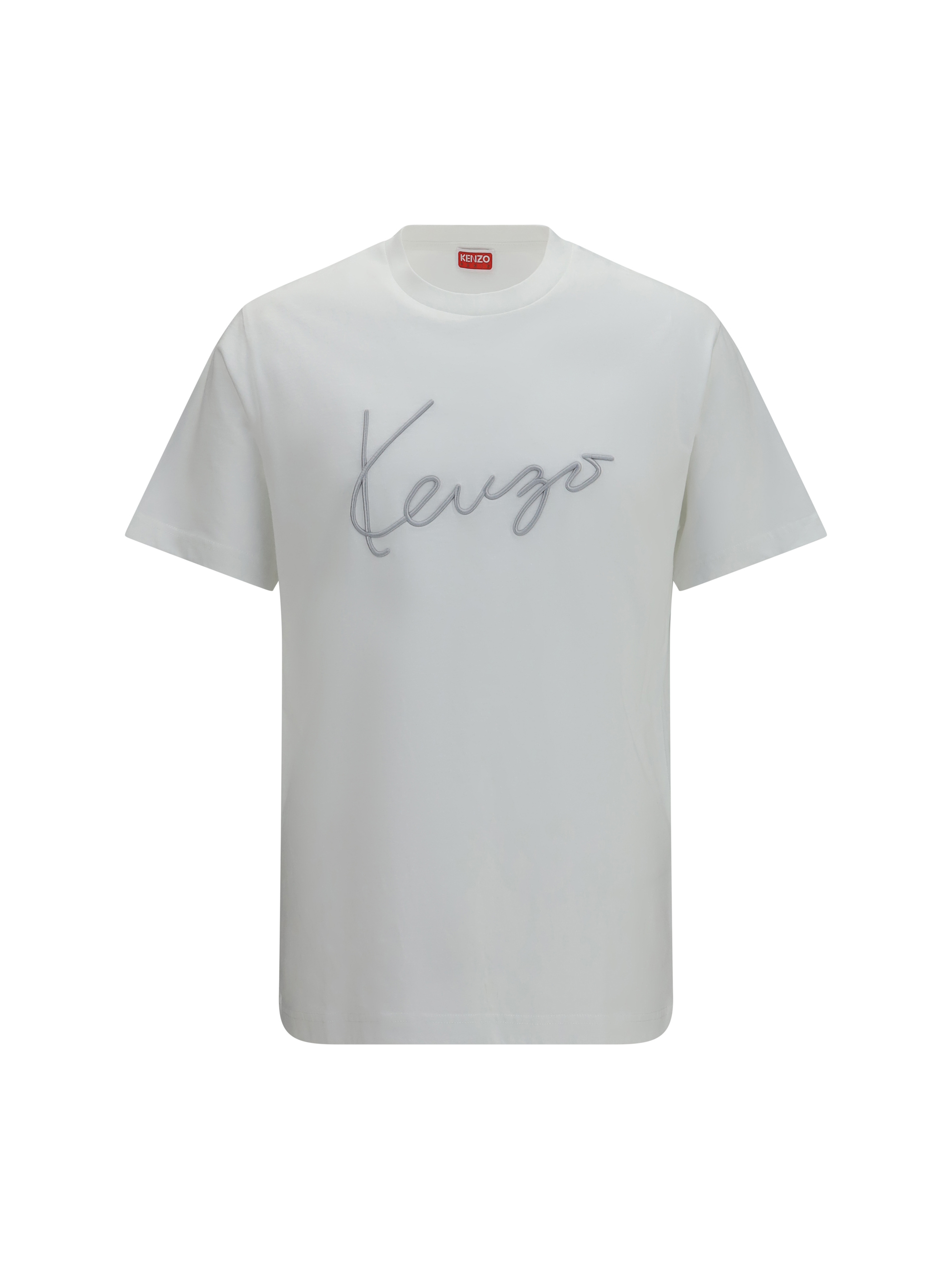 Embroidered signature cotton T-shirt