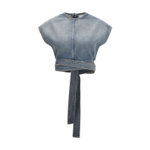 Denim belt Top