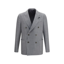 Double-breasted wool-blend Jacket