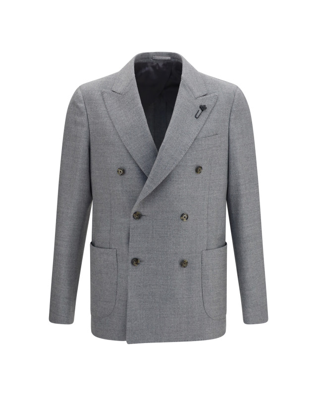 Double-breasted wool-blend Jacket