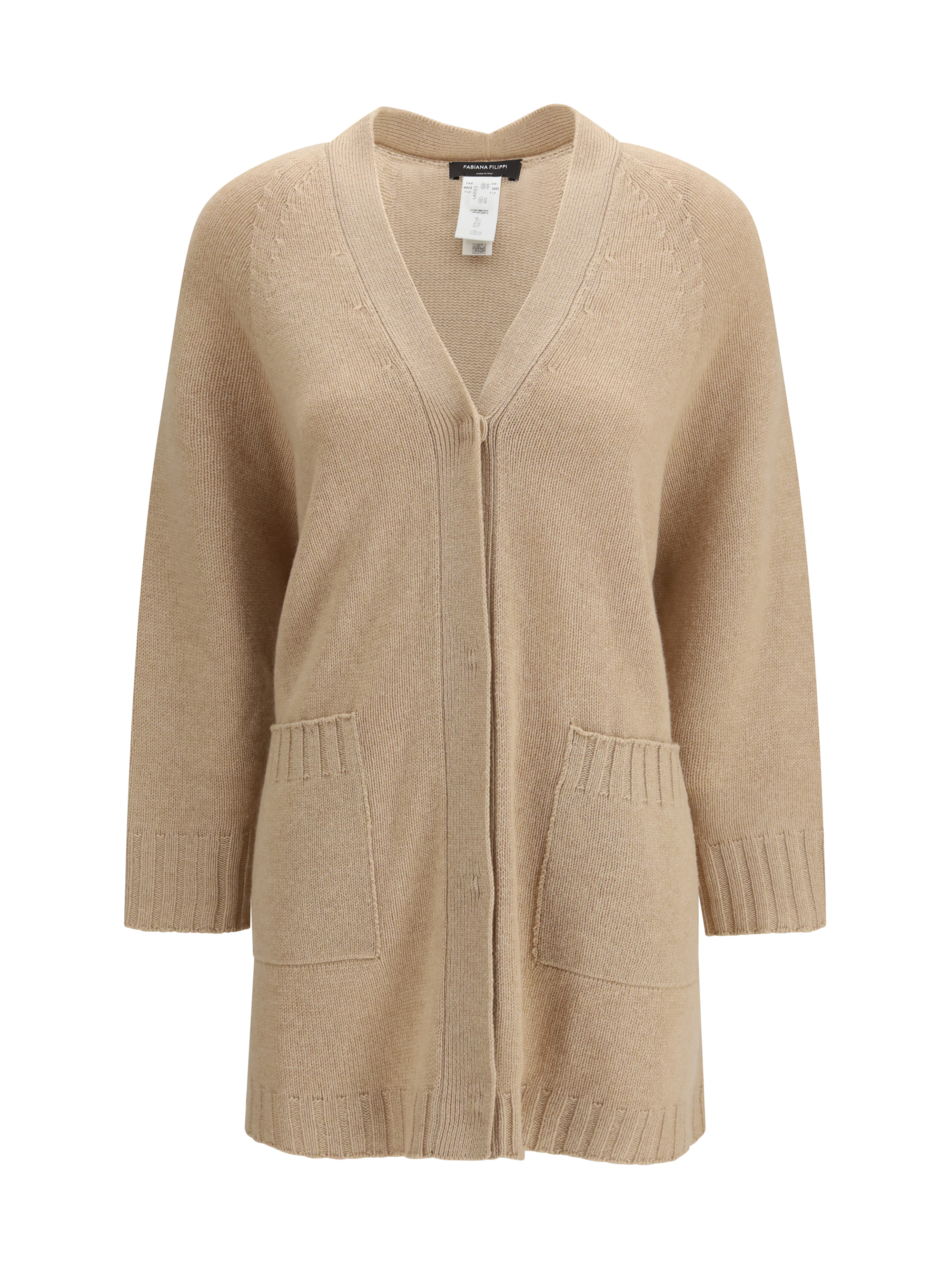 Cardigan in fine knit with a V-neckline