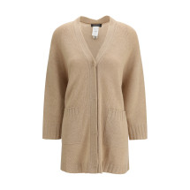 Cardigan in fine knit with a V-neckline