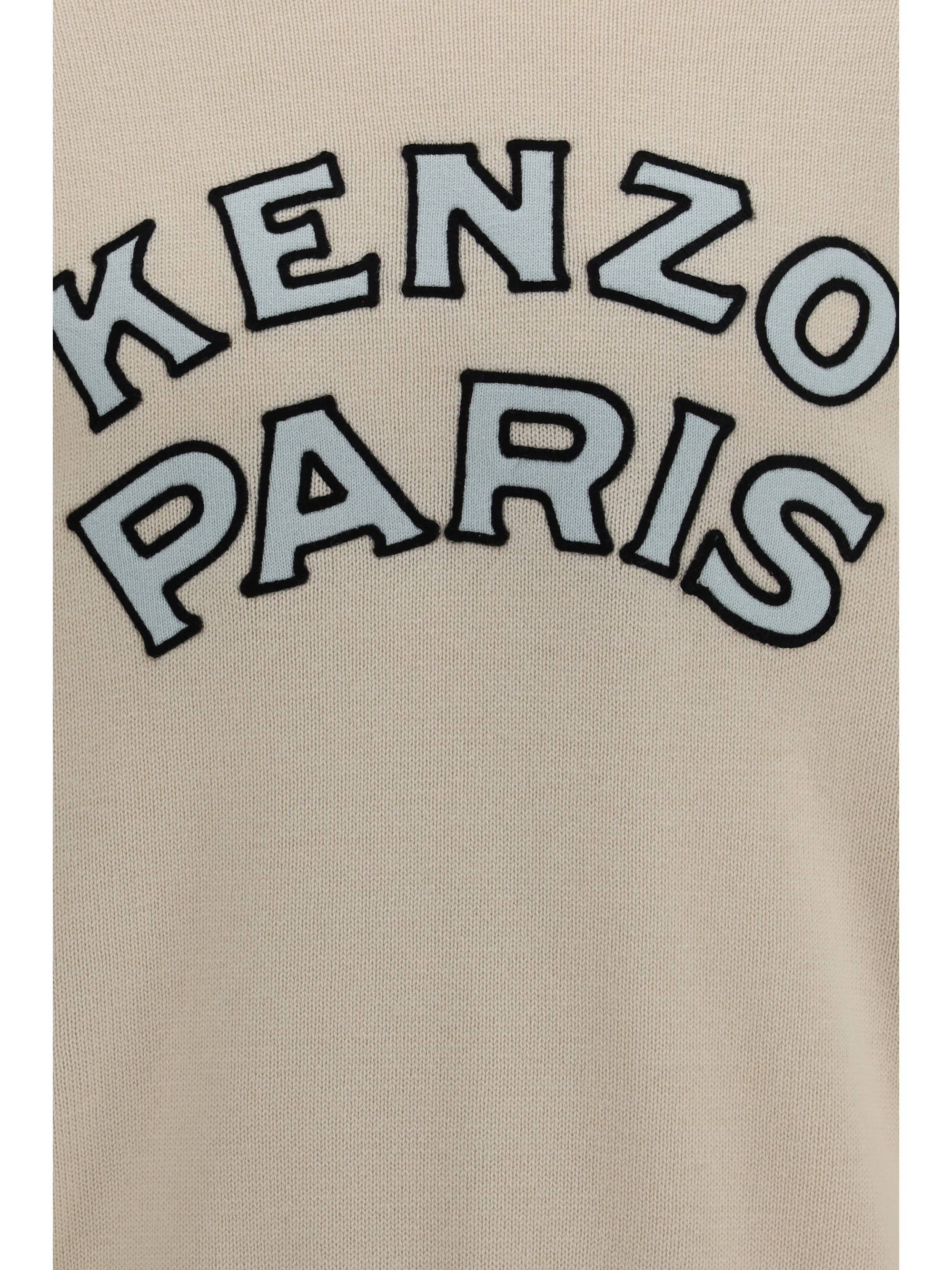 Kenzo Paris emblem embroidered wool and cotton Sweater