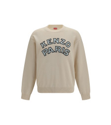 Kenzo Paris emblem embroidered wool and cotton Sweater