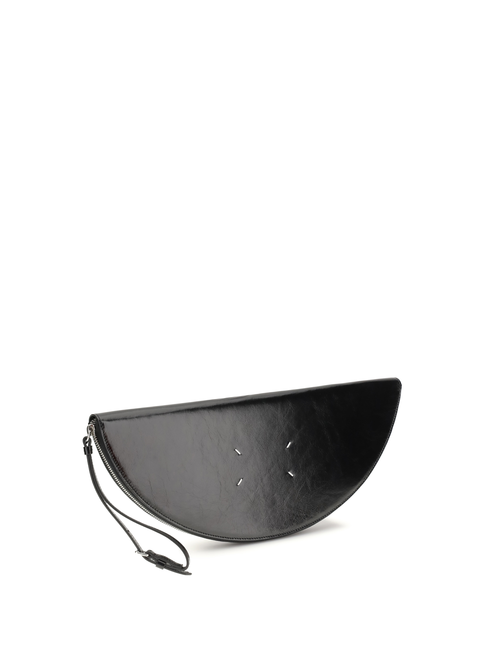 Halfmoon leather Clutch Bag