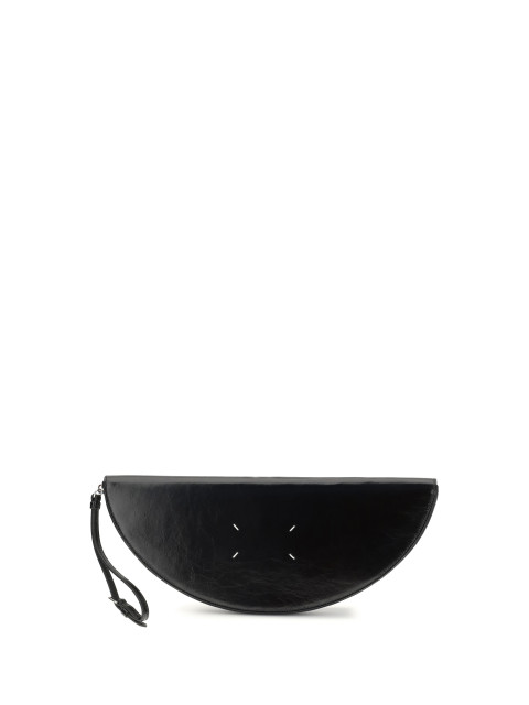 Halfmoon leather Clutch Bag
