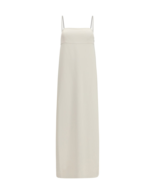 Long silk Dress with monili chain