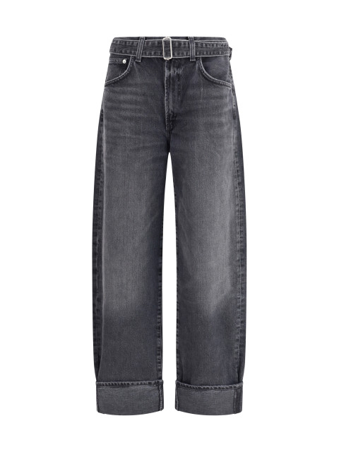 Cuffed Taper wide Jeans