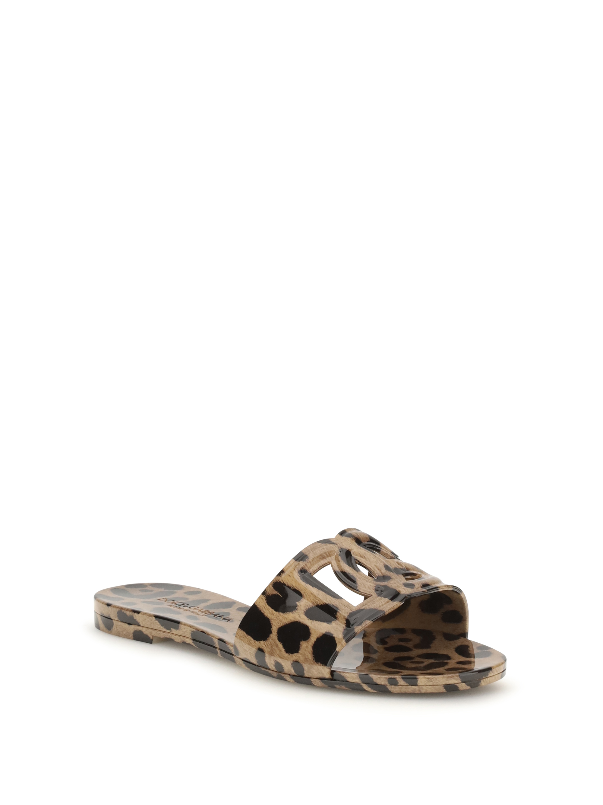 Rubber Sandals with leopard print