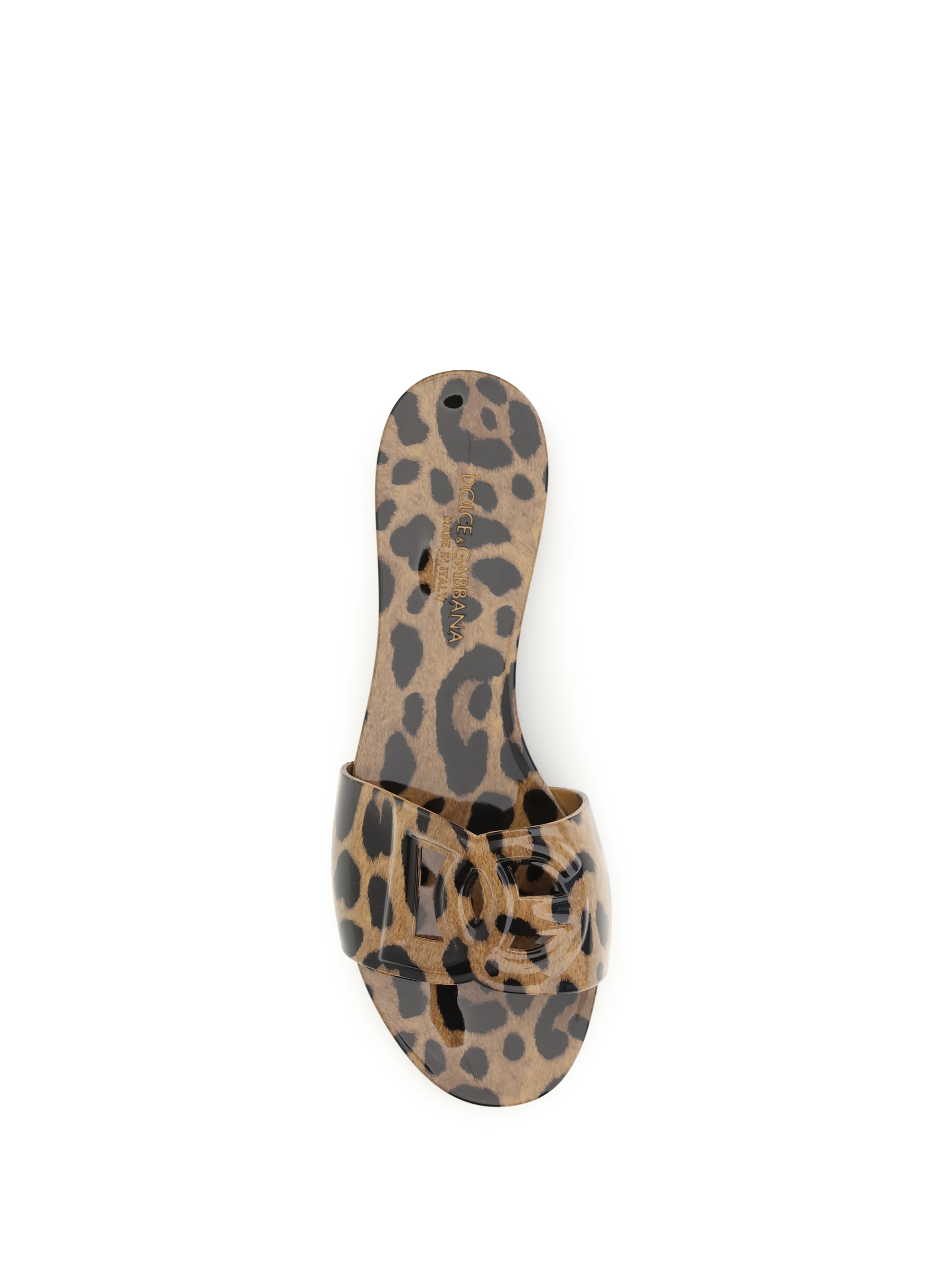 Rubber Sandals with leopard print