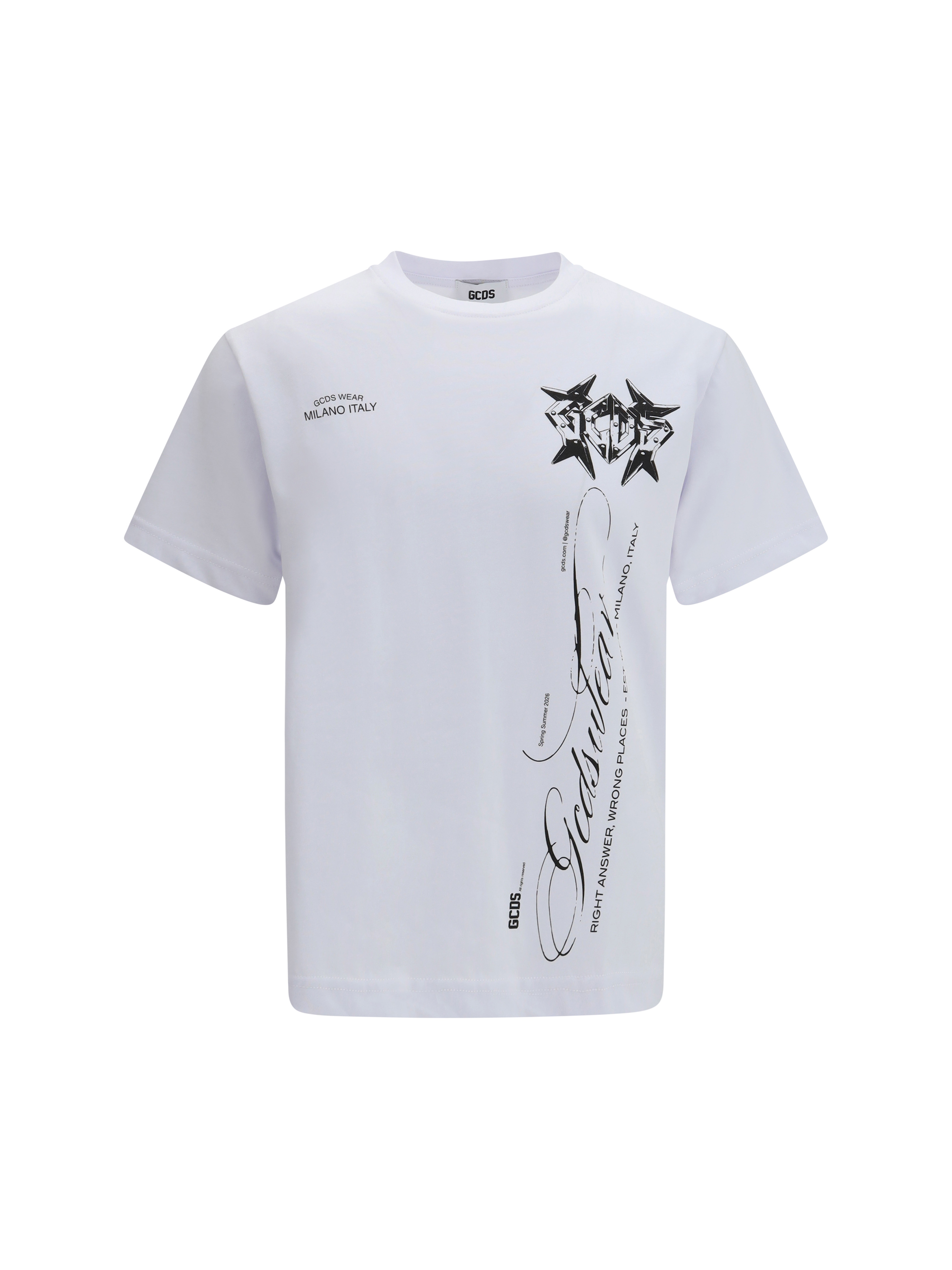 History print cotton T-shirt