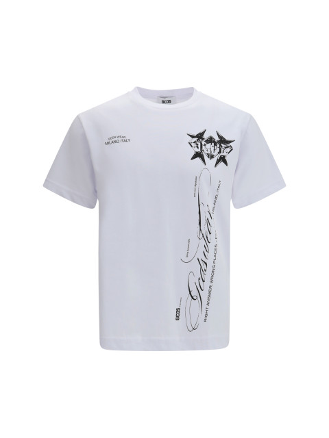 History print cotton T-shirt