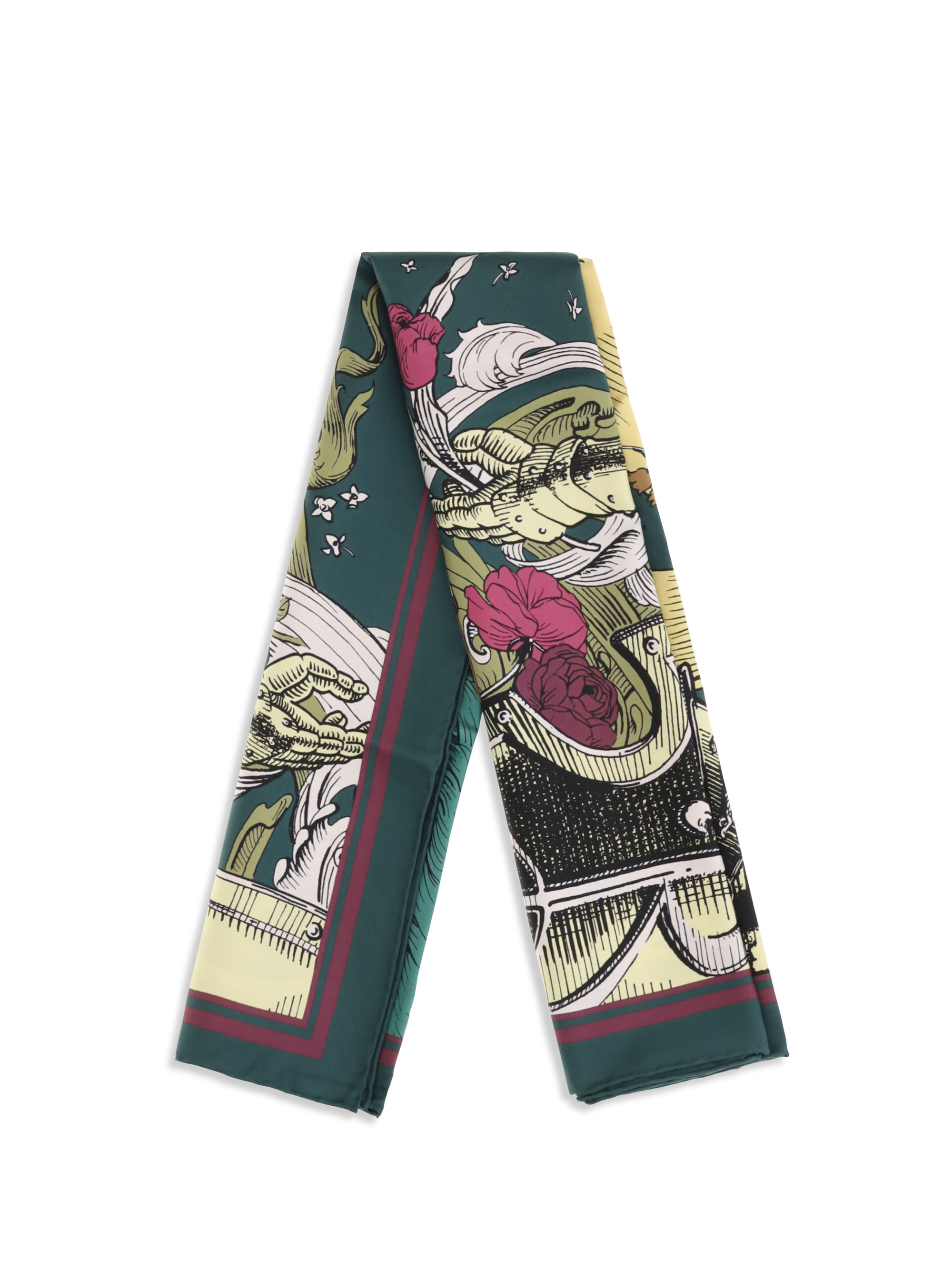 Silk Scarf with Etched Knight