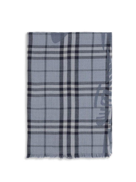 Knight Check wool and silk Scarf