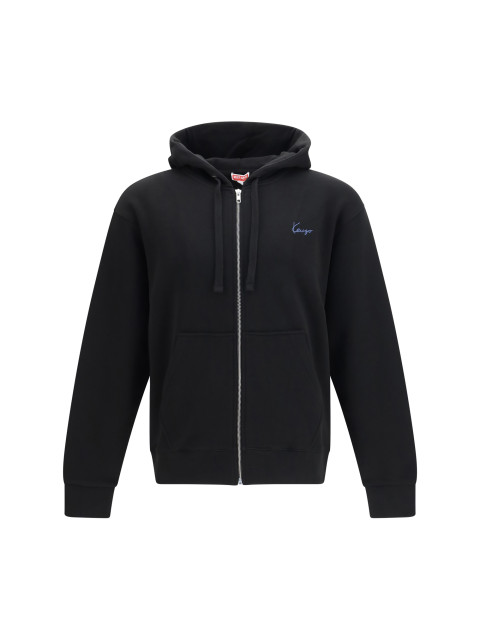 Kenzio Signature Embroidered Cotton Zip Hoodie