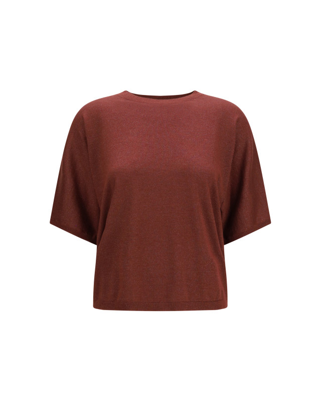 Short-sleeve cashmere and silk Sweater